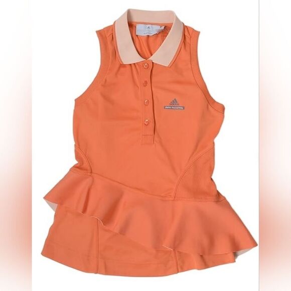 STELLA MCCARTNEY FOR ADIDAS Coral Barricade Peplum Tennis Top - Size XS - Picture 1 of 10